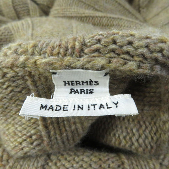 HERMES one piece Main: 100% cashmere Brown Women 34 Used Authentic