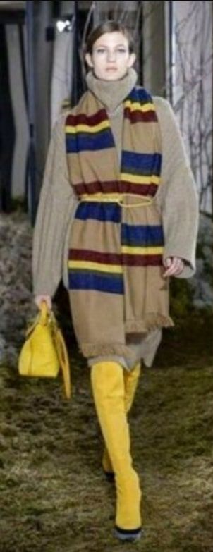 HERMES one piece Main: 100% cashmere Brown Women 34 Used Authentic