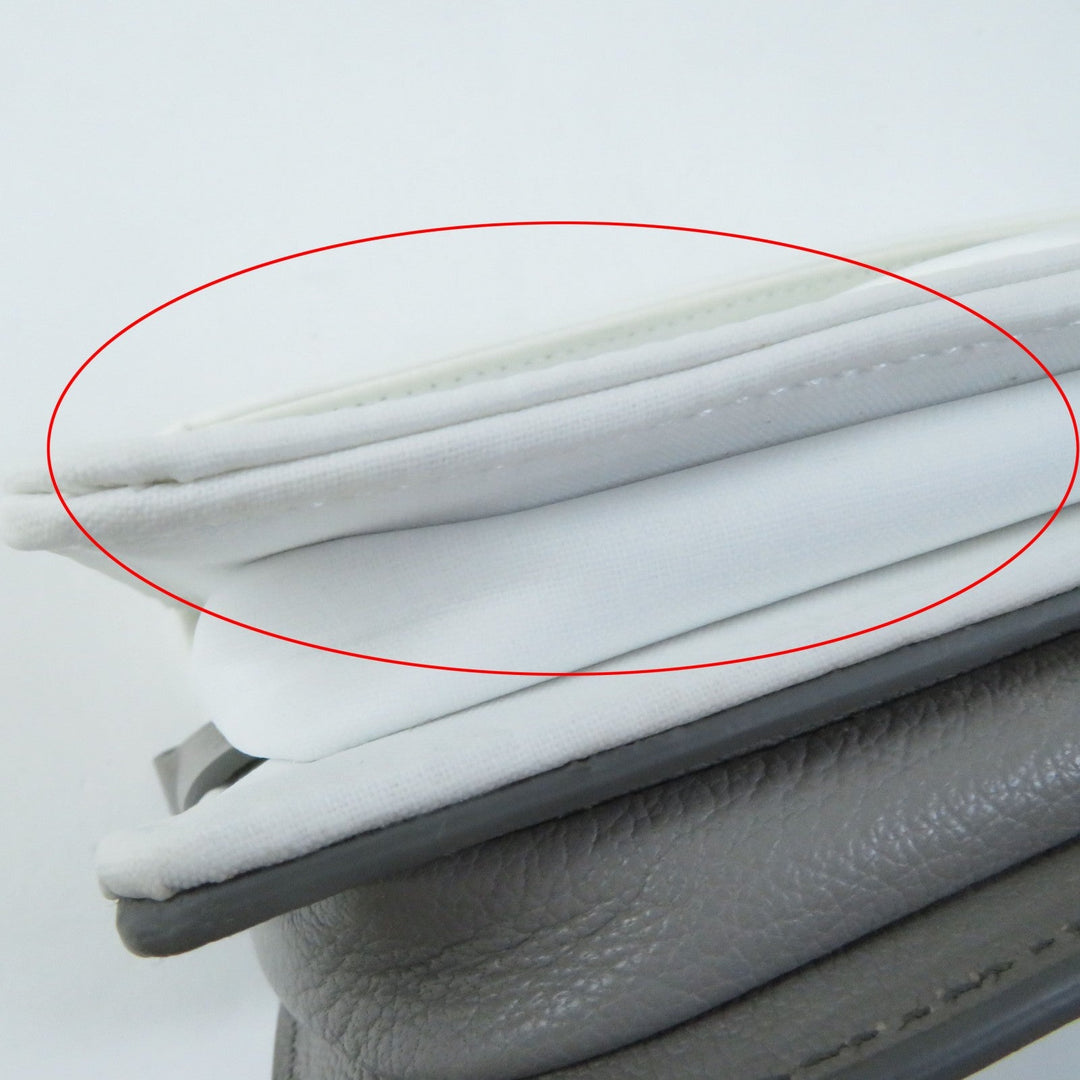 Maison Margiela Shoulder Bag SB1WD0002 Main: Leather Gray white NEW LOCK New Lock Horizontal Women Used Authentic