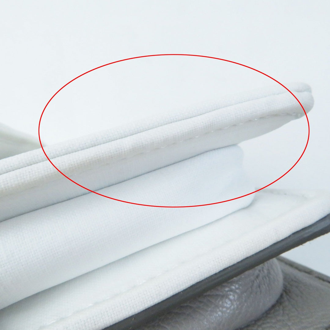 Maison Margiela Shoulder Bag SB1WD0002 Main: Leather Gray white NEW LOCK New Lock Horizontal Women Used Authentic