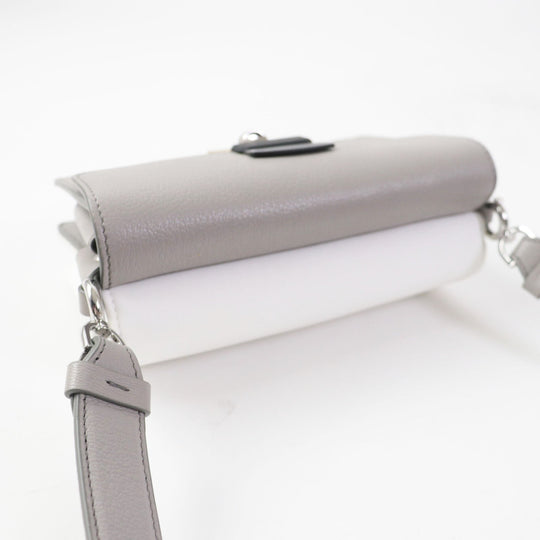 Maison Margiela Shoulder Bag SB1WD0002 Main: Leather Gray white NEW LOCK New Lock Horizontal Women Used Authentic