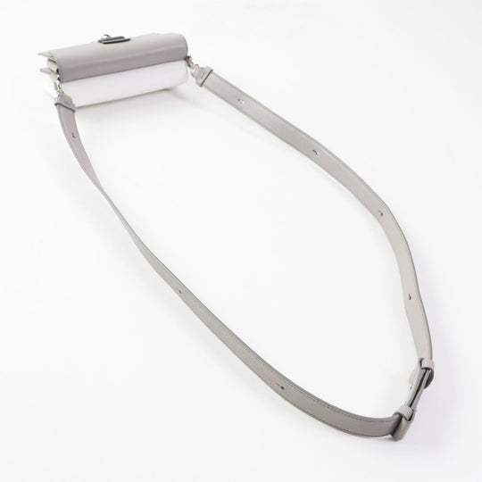 Maison Margiela Shoulder Bag SB1WD0002 Main: Leather Gray white NEW LOCK New Lock Horizontal Women Used Authentic