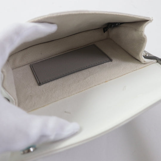 Maison Margiela Shoulder Bag SB1WD0002 Main: Leather Gray white NEW LOCK New Lock Horizontal Women Used Authentic