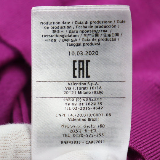 VALENTINO sweater UB3KC17A5S7 Main: 70% cashmere, Main: 30% silk, Part: 100% polyester, Part: 100% rayon pink mens S Used Authentic