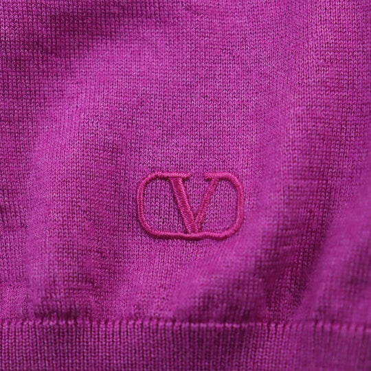 VALENTINO sweater UB3KC17A5S7 Main: 70% cashmere, Main: 30% silk, Part: 100% polyester, Part: 100% rayon pink mens S Used Authentic