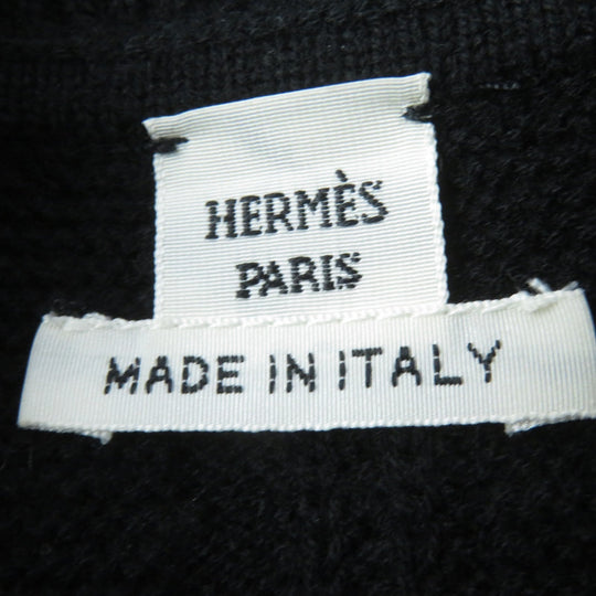 HERMES one piece Main: 100% wool black Women 34 Used Authentic