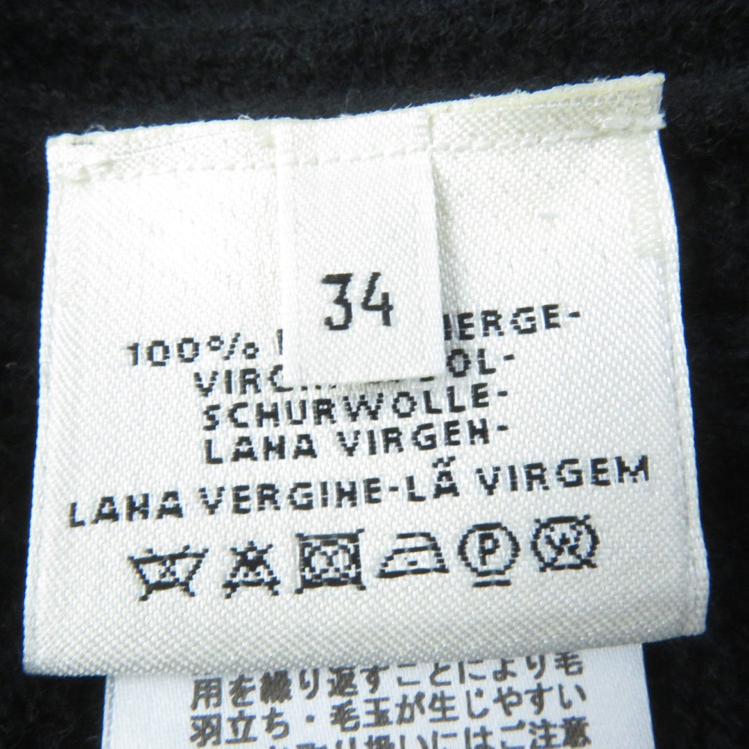 HERMES one piece Main: 100% wool black Women 34 Used Authentic
