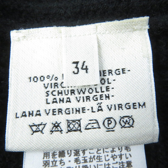 HERMES one piece Main: 100% wool black Women 34 Used Authentic