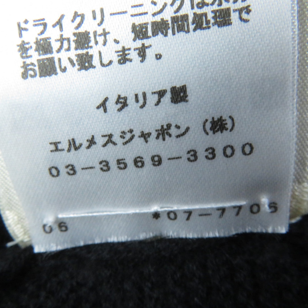 HERMES one piece Main: 100% wool black Women 34 Used Authentic