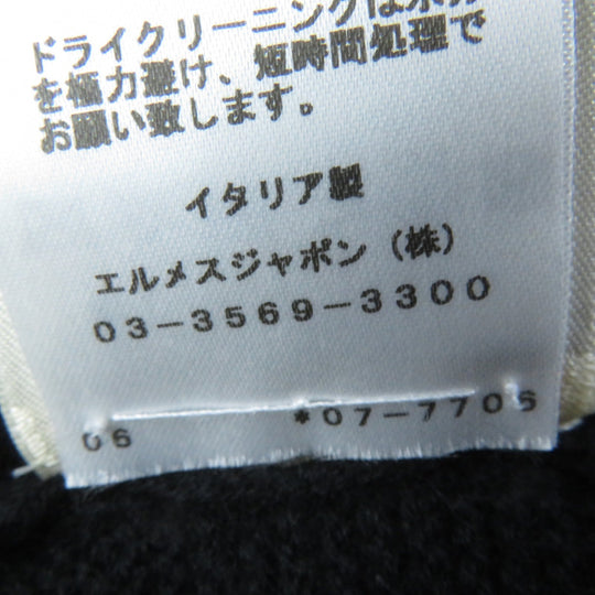 HERMES one piece Main: 100% wool black Women 34 Used Authentic