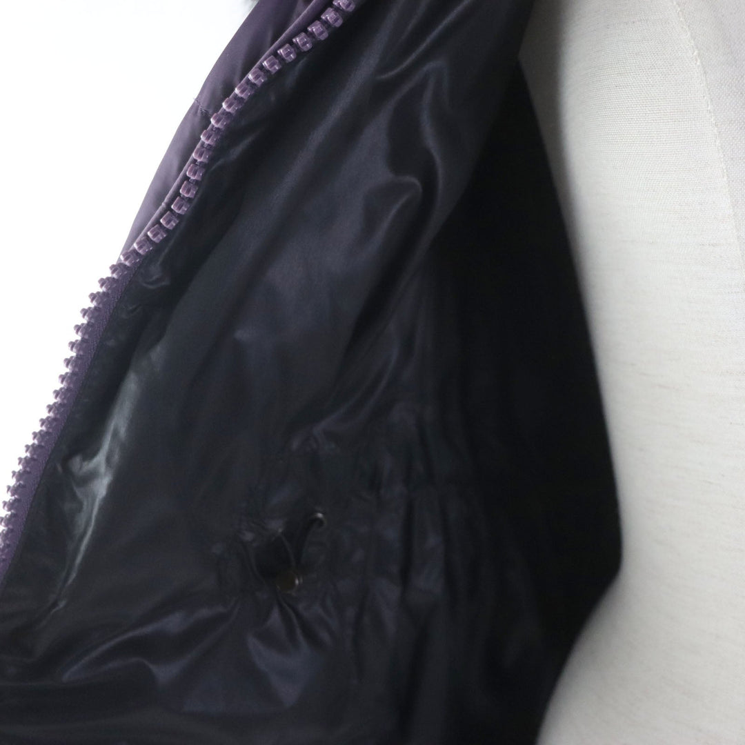 COACH down coat F57028 Main: 100% nylon, Lining: 100% nylon, Filling: 50% down, Filling: 50% feather, Part: leather, Fur: lamb fur purple Women XS Used Authentic