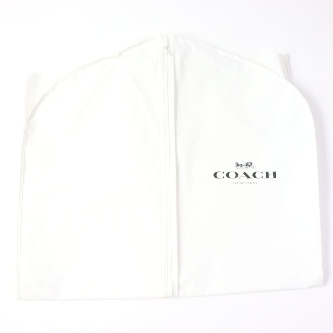COACH down coat F57028 Main: 100% nylon, Lining: 100% nylon, Filling: 50% down, Filling: 50% feather, Part: leather, Fur: lamb fur purple Women XS Used Authentic
