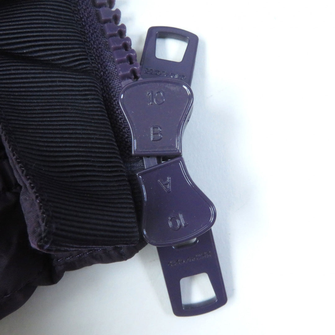 COACH down coat F57028 Main: 100% nylon, Lining: 100% nylon, Filling: 50% down, Filling: 50% feather, Part: leather, Fur: lamb fur purple Women XS Used Authentic