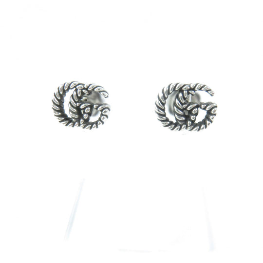 GUCCI Pierce 627755 Main�FAG925 Silver Twist Torsion GG Marmont Double G Pierce Women(Unisex) Used Authentic