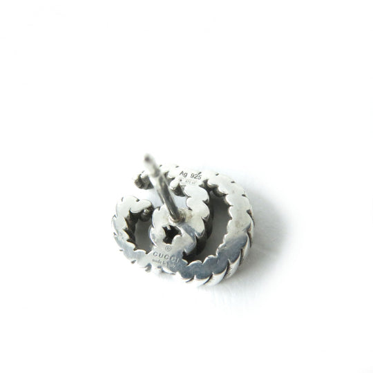 GUCCI Pierce 627755 Main�FAG925 Silver Twist Torsion GG Marmont Double G Pierce Women(Unisex) Used Authentic