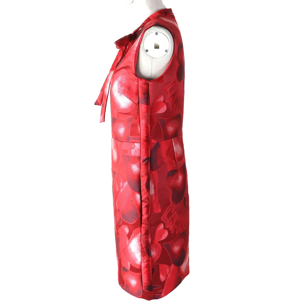 VALENTINO one piece JB3VA3J01YP Outer: 72% polyester, Outer: 28% silk, Lining: 100% silk, Lining: Red L'Amour Women 4 Used Authentic