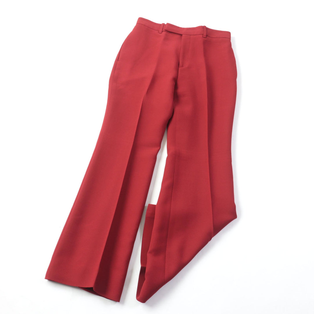 GUCCI Pants 624953 Main: 54% silk, Main: 46% wool, Part: 100% polyester Red Women 40 Used Authentic