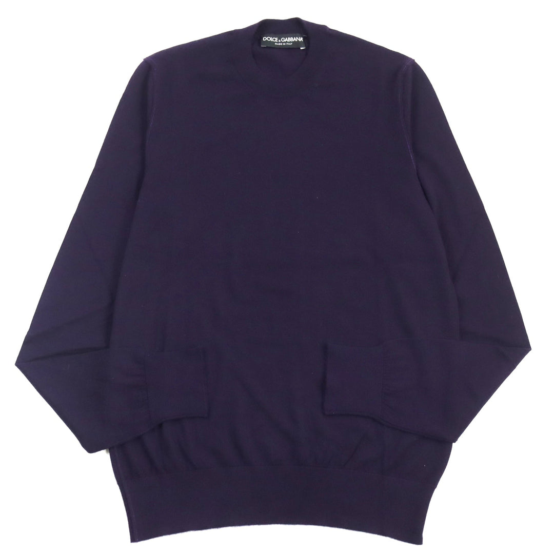 DOLCE&GABBANA knit Main: 100% cashmere purple mens 48 Used Authentic