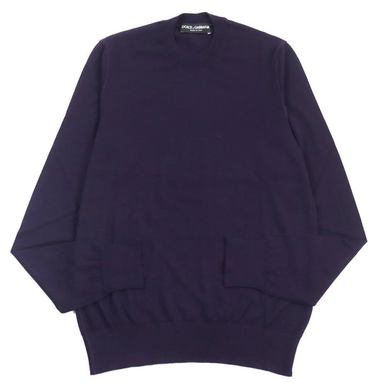 DOLCE&GABBANA knit Main: 100% cashmere purple mens 48 Used Authentic