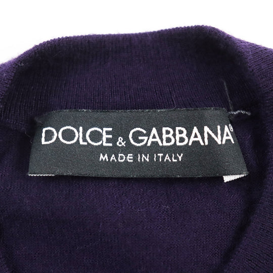 DOLCE&GABBANA knit Main: 100% cashmere purple mens 48 Used Authentic