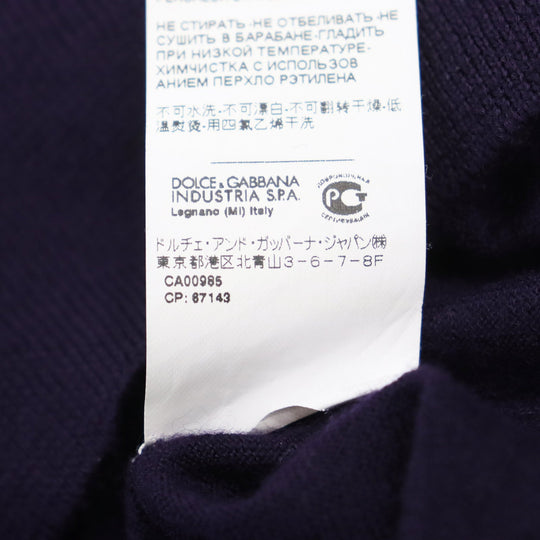 DOLCE&GABBANA knit Main: 100% cashmere purple mens 48 Used Authentic
