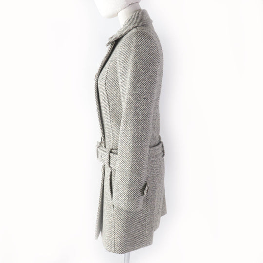 BURBERRY BLUE LABEL coat FNF61-851-09 Outer: 74% wool, Outer: 14% nylon, Outer: 12% angora, Lining: 100% polyester Beige type Women 36 Used Authentic