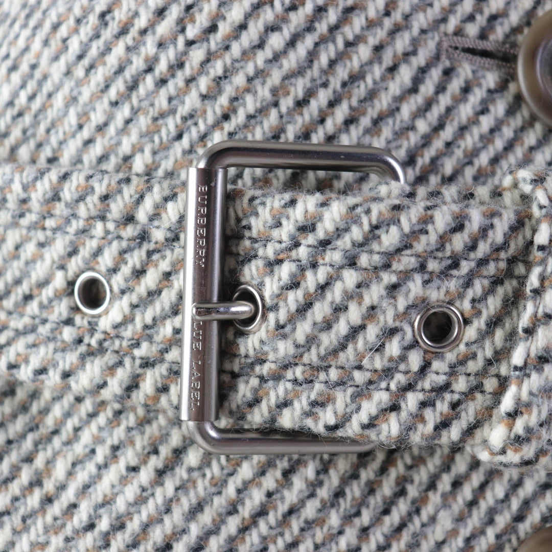 BURBERRY BLUE LABEL coat FNF61-851-09 Outer: 74% wool, Outer: 14% nylon, Outer: 12% angora, Lining: 100% polyester Beige type Women 36 Used Authentic