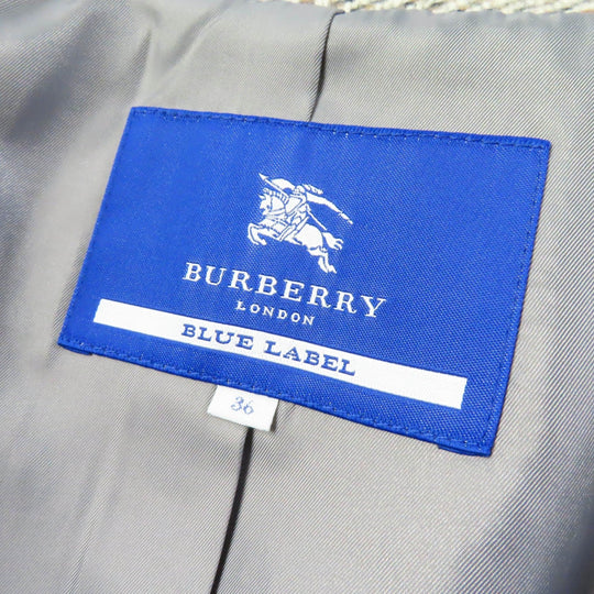 BURBERRY BLUE LABEL coat FNF61-851-09 Outer: 74% wool, Outer: 14% nylon, Outer: 12% angora, Lining: 100% polyester Beige type Women 36 Used Authentic