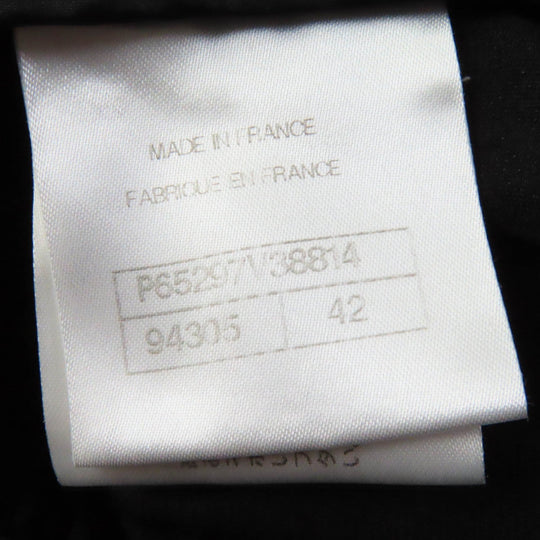 CHANEL Pants P65297 Main: 92% rayon, Main: 8% silk, Part: 86% rayon, Part: 12% polyamide (nylon), Part: 2% elastane (polyurethane), Part: 100% silk black Women 42 Used Authentic