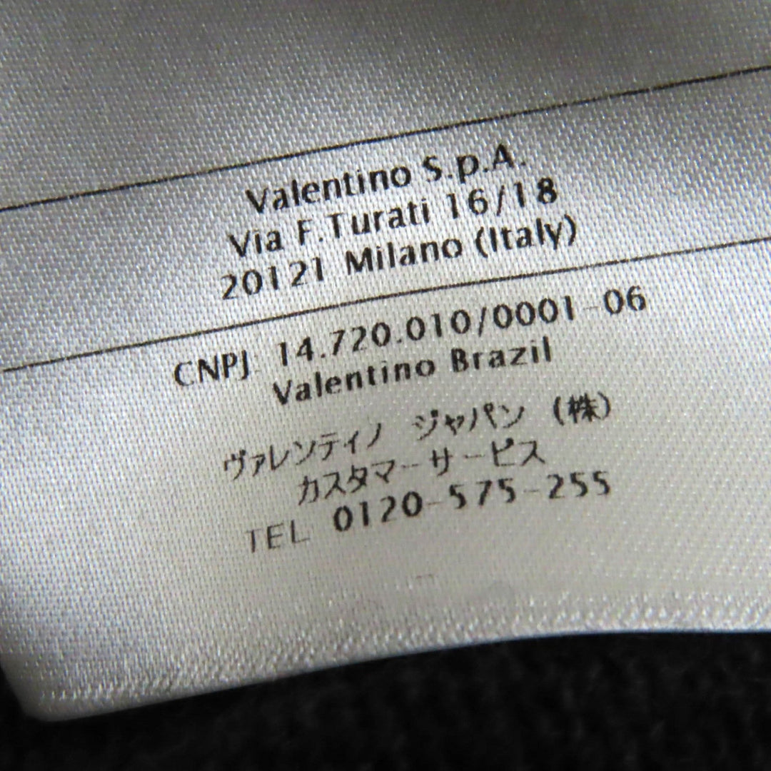 VALENTINO tops Main: 70% wool, Main: 30% cashmere, Part: 77% cotton, Part: 17% rayon, Part: 6% nylon, Part: 55% nylon, 45% rayon Gray black Women S Used Authentic