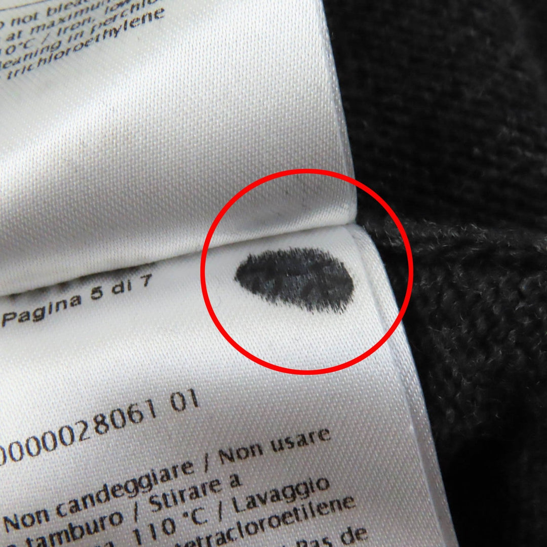 VALENTINO tops Main: 70% wool, Main: 30% cashmere, Part: 77% cotton, Part: 17% rayon, Part: 6% nylon, Part: 55% nylon, 45% rayon Gray black Women S Used Authentic