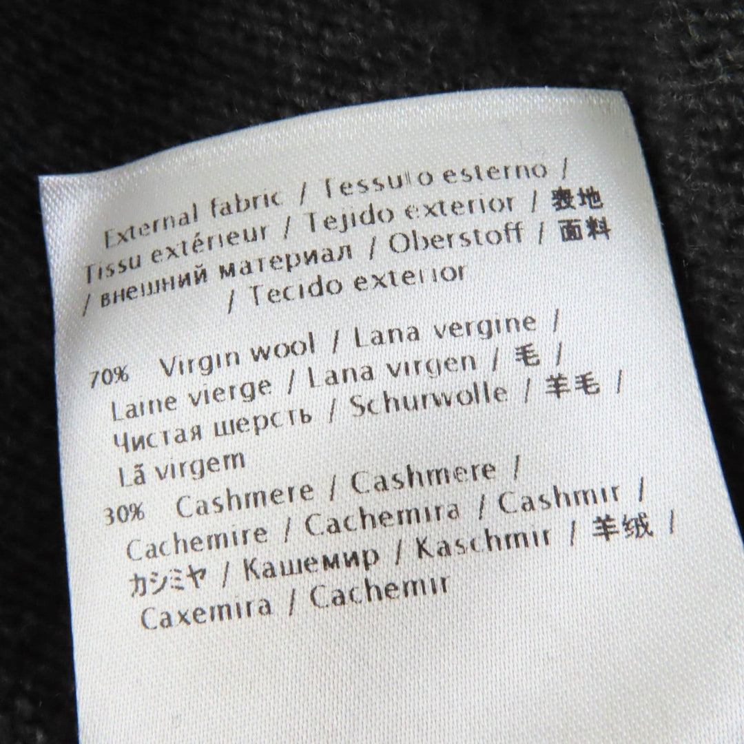 VALENTINO tops Main: 70% wool, Main: 30% cashmere, Part: 77% cotton, Part: 17% rayon, Part: 6% nylon, Part: 55% nylon, 45% rayon Gray black Women S Used Authentic