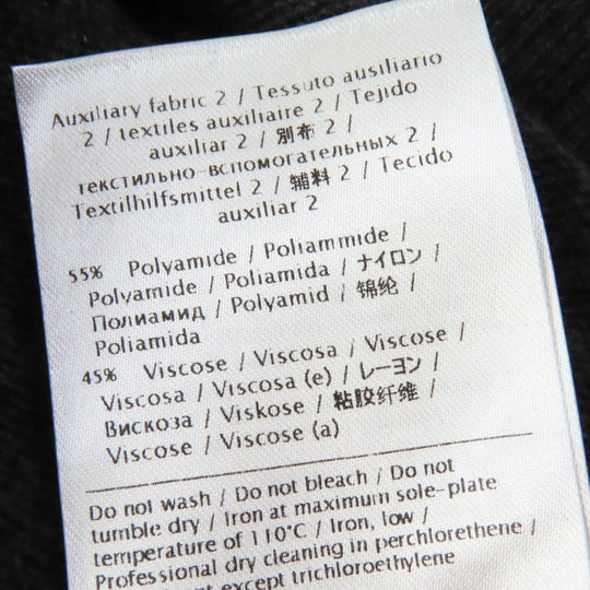 VALENTINO tops Main: 70% wool, Main: 30% cashmere, Part: 77% cotton, Part: 17% rayon, Part: 6% nylon, Part: 55% nylon, 45% rayon Gray black Women S Used Authentic