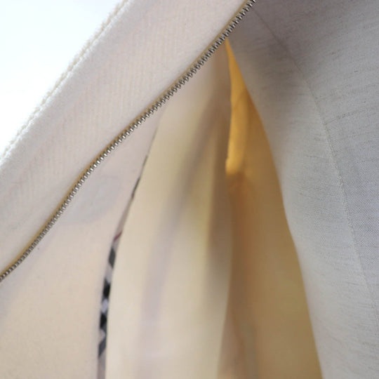 BURBERRY LONDON coat FN072-950-02 Main: 90% wool, Main: 10% nylon, Part: leather, Lining: cupra Ivory Women 38 Used Authentic