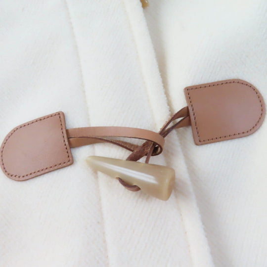 BURBERRY LONDON coat FN072-950-02 Main: 90% wool, Main: 10% nylon, Part: leather, Lining: cupra Ivory Women 38 Used Authentic