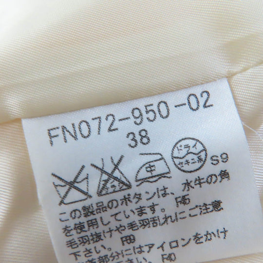 BURBERRY LONDON coat FN072-950-02 Main: 90% wool, Main: 10% nylon, Part: leather, Lining: cupra Ivory Women 38 Used Authentic