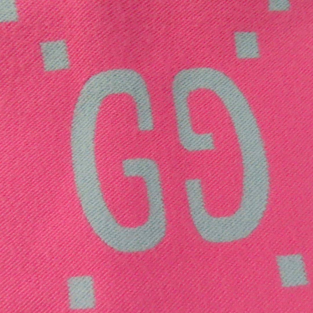 GUCCI Scarf 505395 Main: 91% wool, Main: 9% silk Pink light blue Women Used Authentic