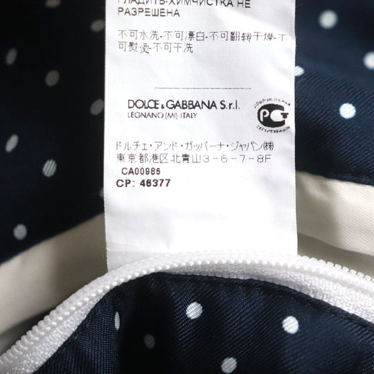 DOLCE&GABBANA coat G9NF1Z Outer: 100% cashmere, Lining: 100% silk, Part: leather, Embroidered parts: OTTONE 30% : Viscose 20% : Cotton 20% : Silk 15% : Polyester 15% black mens 52 Used Authentic