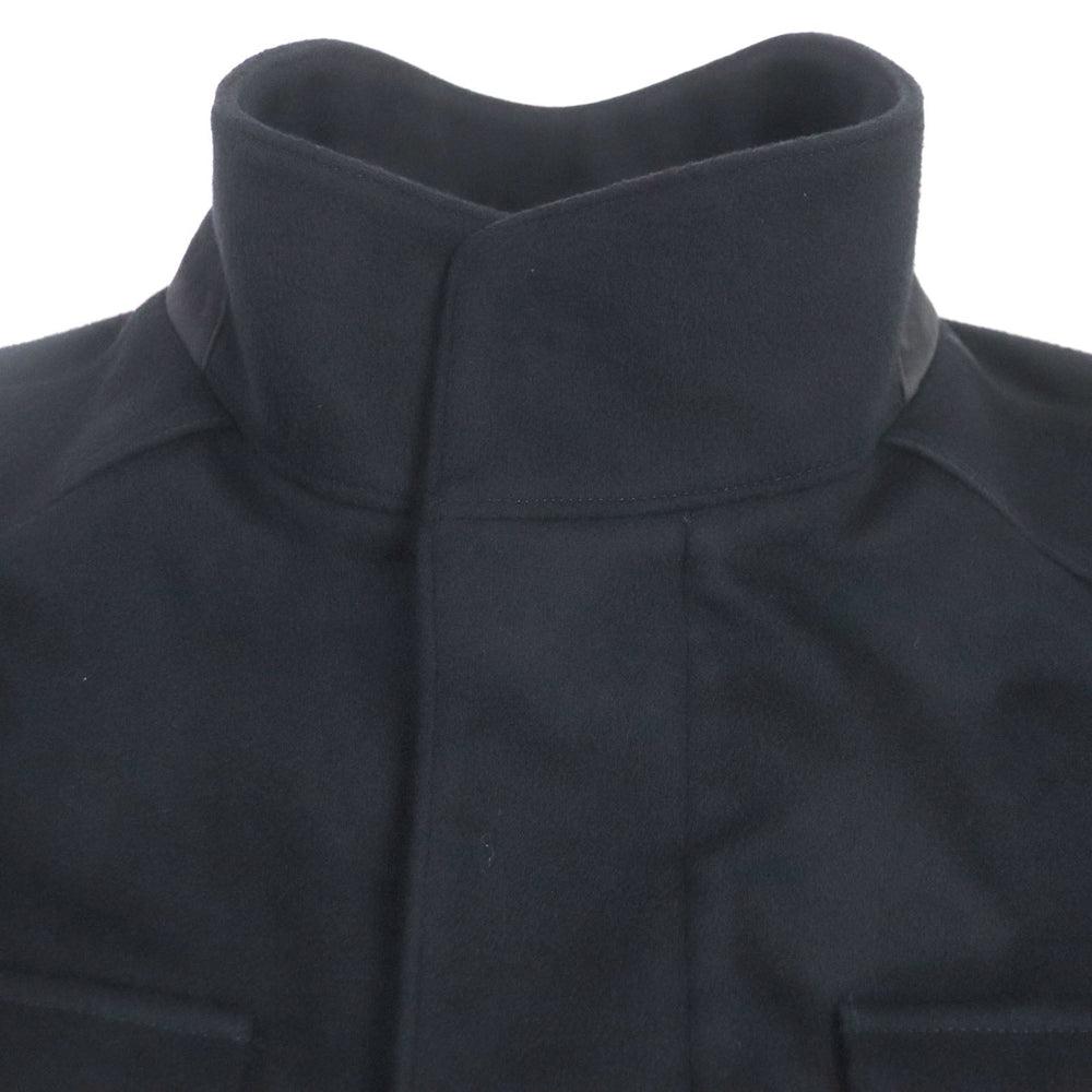 DOLCE&GABBANA coat G9NF1Z Outer: 100% cashmere, Lining: 100% silk, Part: leather, Embroidered parts: OTTONE 30% : Viscose 20% : Cotton 20% : Silk 15% : Polyester 15% black mens 52 Used Authentic