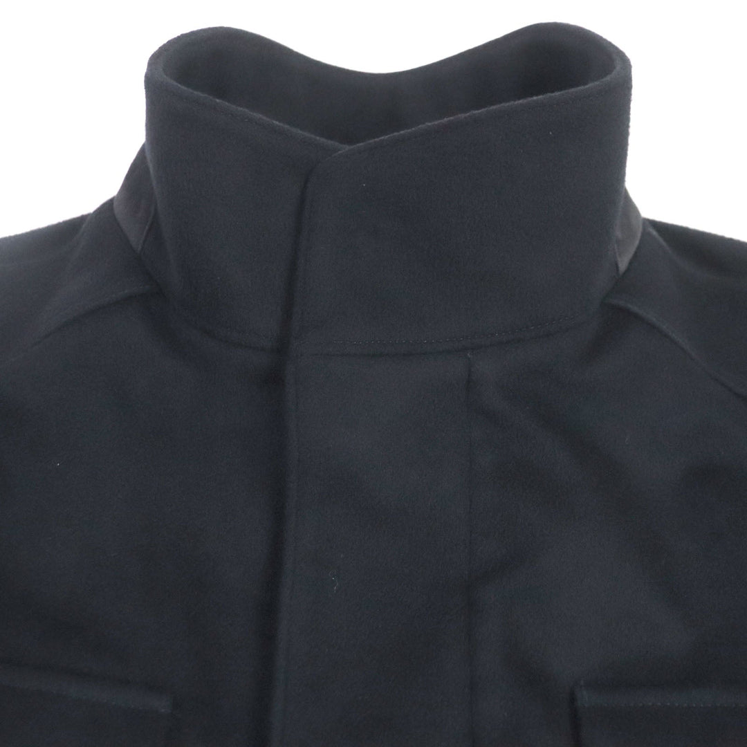 DOLCE&GABBANA coat G9NF1Z Outer: 100% cashmere, Lining: 100% silk, Part: leather, Embroidered parts: OTTONE 30% : Viscose 20% : Cotton 20% : Silk 15% : Polyester 15% black mens 52 Used Authentic