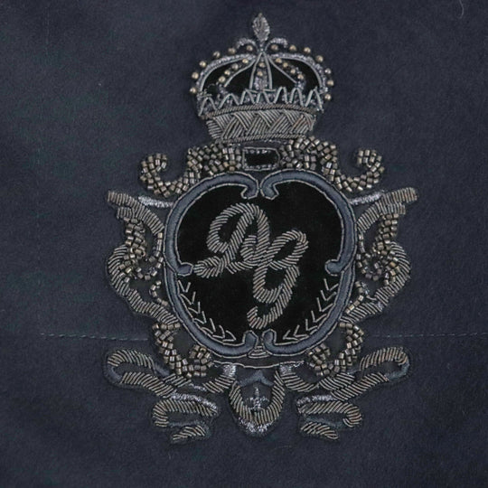 DOLCE&GABBANA coat G9NF1Z Outer: 100% cashmere, Lining: 100% silk, Part: leather, Embroidered parts: OTTONE 30% : Viscose 20% : Cotton 20% : Silk 15% : Polyester 15% black mens 52 Used Authentic