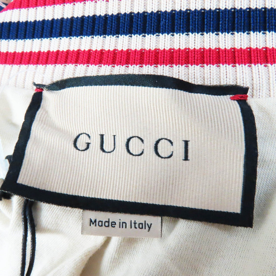 GUCCI Jacket 655196 Outer: 55% polyester, Outer: 45% cotton, Lining: 100% cotton, Part: 100% polyester, Trimming: 93% polyester, 5% nylon, 2% polyurethane, Trimming 2: 100% nylon Multi Interlocking G print jersey jacket Women M Used Authentic