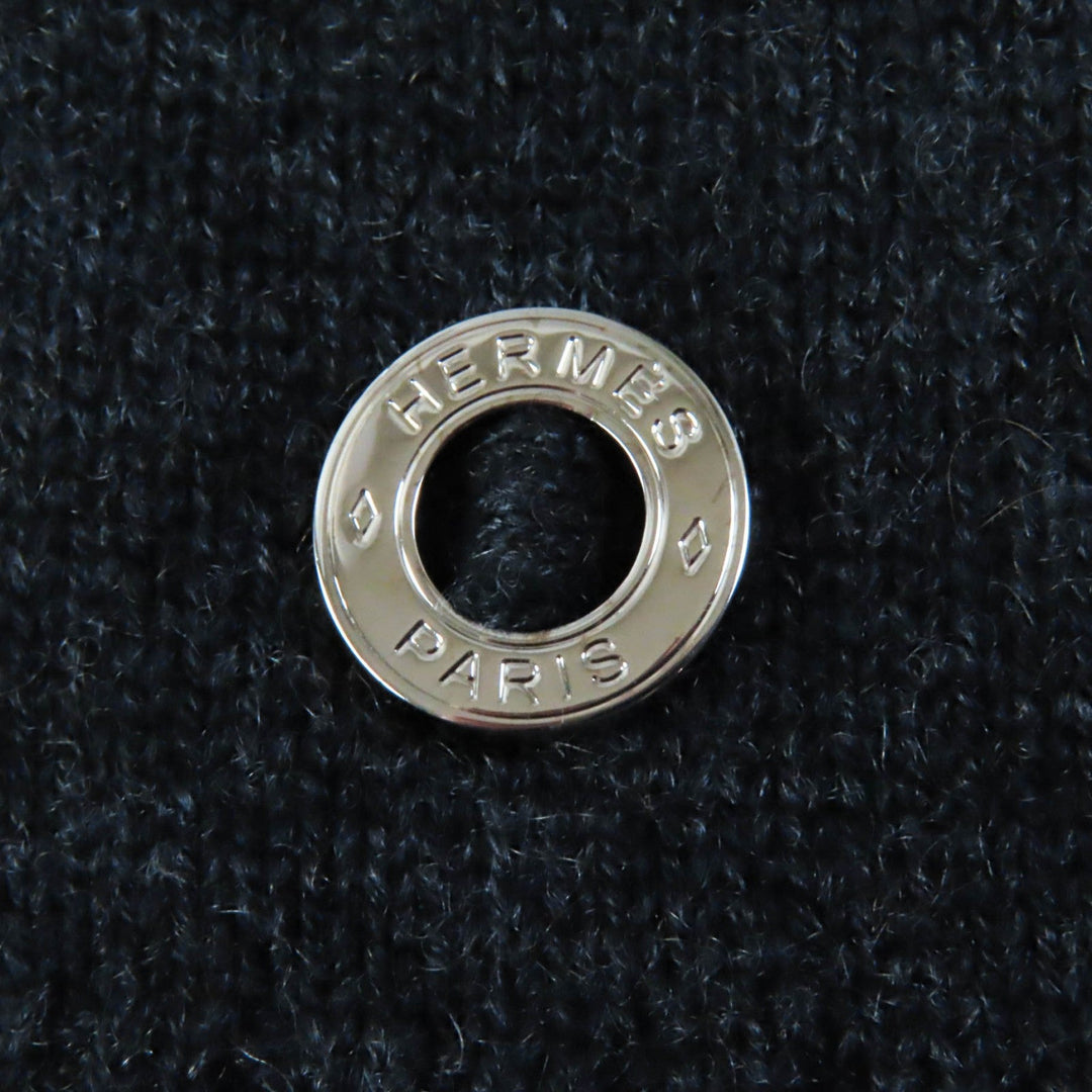 HERMES one piece Outer material: 100% cashmere Dark gray Women 34 Used Authentic