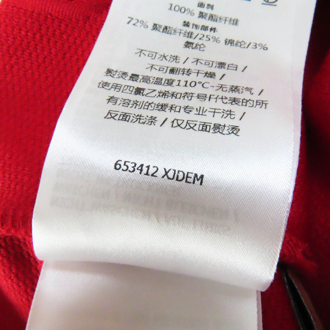 GUCCI one piece 653412 Main: 100% polyester, Trimming: 72% polyester, 25% nylon, 3% polyurethane Red Women M Used Authentic