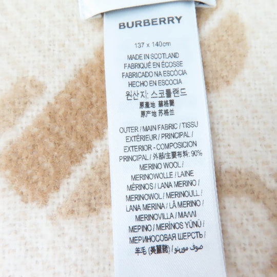 BURBERRY poncho 8022741 Main: 90% wool, Main: 10% cashmere beige Women 137�~140cm Used Authentic