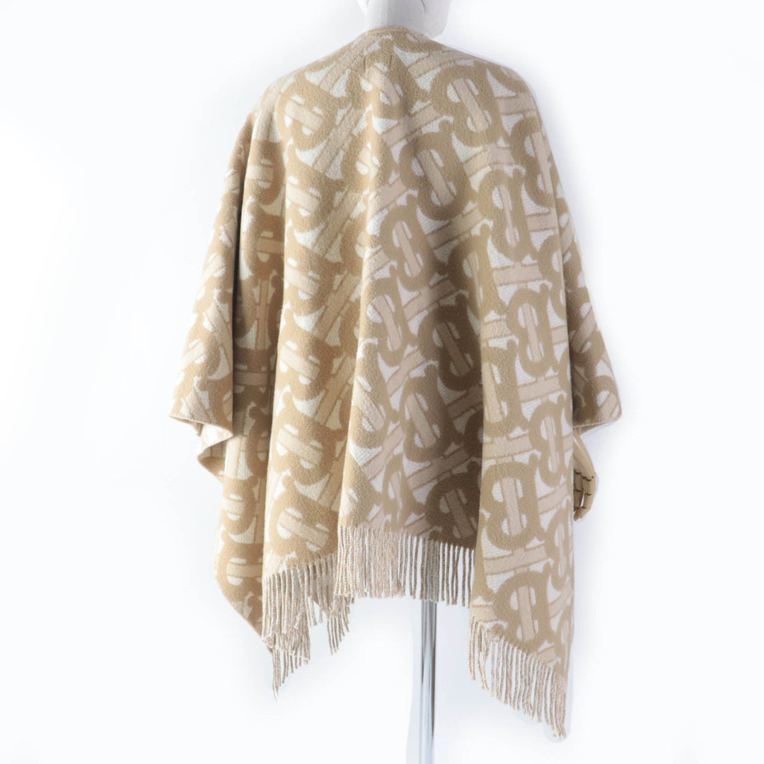BURBERRY poncho 8022741 Main: 90% wool, Main: 10% cashmere beige Women 137�~140cm Used Authentic