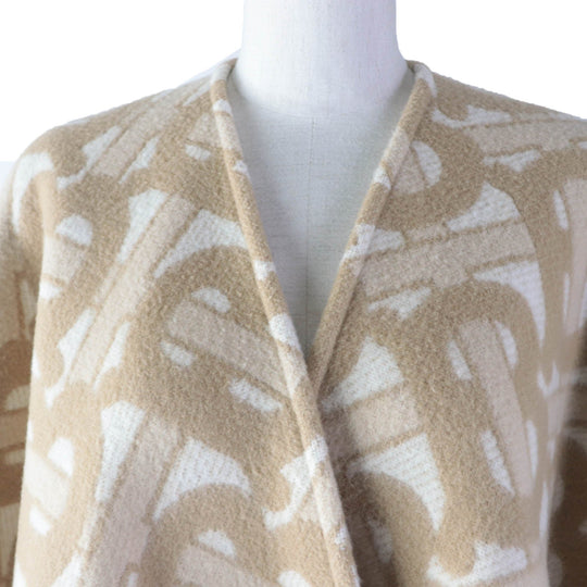 BURBERRY poncho 8022741 Main: 90% wool, Main: 10% cashmere beige Women 137�~140cm Used Authentic