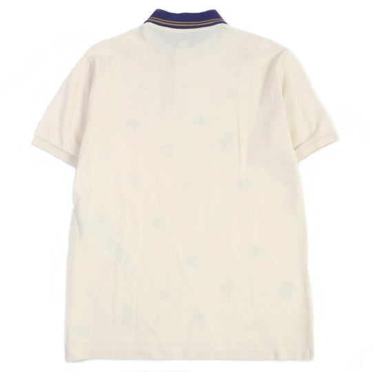 GUCCI Short sleeve polo shirt 625320 Main: 97% cotton, Main: 3% polyurethane, Part: 100% cotton, Part: 100% polyester light beige mens XS Used Authentic