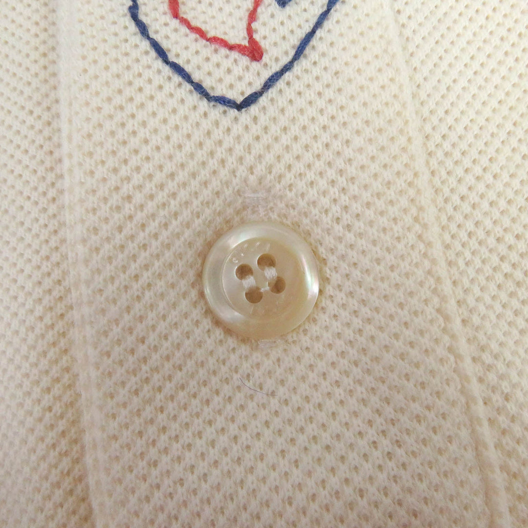 GUCCI Short sleeve polo shirt 625320 Main: 97% cotton, Main: 3% polyurethane, Part: 100% cotton, Part: 100% polyester light beige mens XS Used Authentic