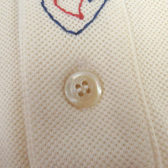 GUCCI Short sleeve polo shirt 625320 Main: 97% cotton, Main: 3% polyurethane, Part: 100% cotton, Part: 100% polyester light beige mens XS Used Authentic